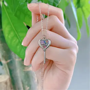 Never Again Heart Shaped Key Necklace