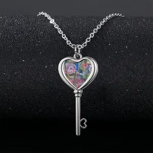 Never Again Heart Shaped Key Necklace