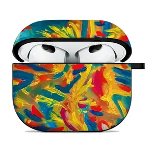 Burning Flame Airpods 3 Case (Hard Shell, Black)