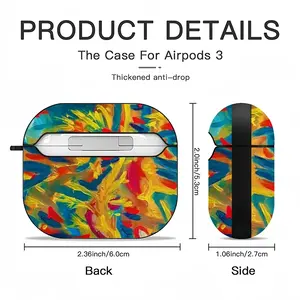 Burning Flame Airpods 3 Case (Hard Shell, Black)