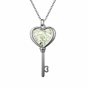 Go To The Other Unknow Heart Shaped Key Necklace