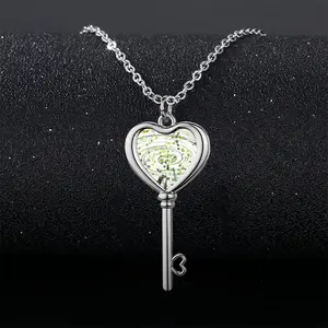 Go To The Other Unknow Heart Shaped Key Necklace