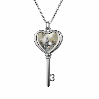 Mystical Shrapnel Heart Shaped Key Necklace