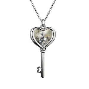 Mystical Shrapnel Heart Shaped Key Necklace