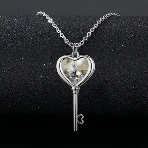 Mystical Shrapnel Heart Shaped Key Necklace