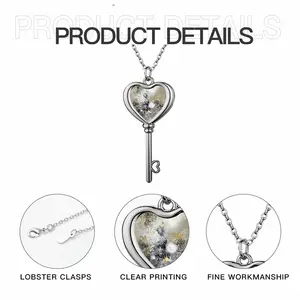 Mystical Shrapnel Heart Shaped Key Necklace