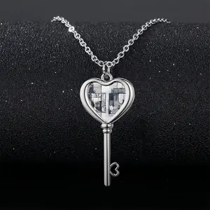 Peter Green Heart Shaped Key Necklace