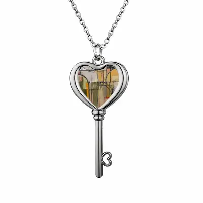 Parker Posey Heart Shaped Key Necklace