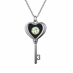 Light In Dark Heart Shaped Key Necklace