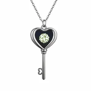 Light In Dark Heart Shaped Key Necklace