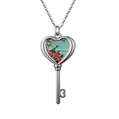 On The French Riviera Near Frejus Heart Shaped Key Necklace