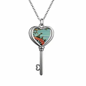 On The French Riviera Near Frejus Heart Shaped Key Necklace