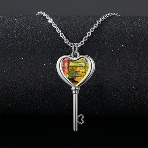 Instinct Heart Shaped Key Necklace