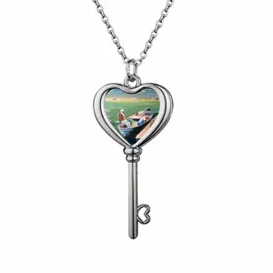 Summer Season Heart Shaped Key Necklace