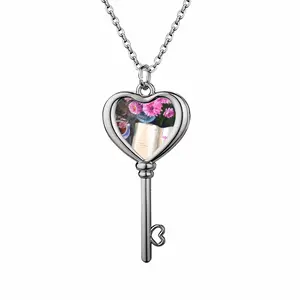 Magic Book Heart Shaped Key Necklace