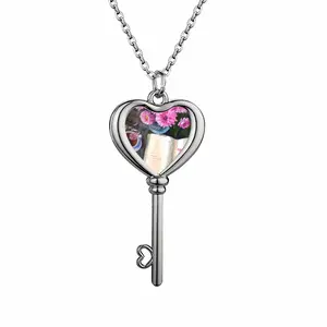 Magic Book Heart Shaped Key Necklace