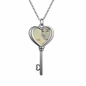 Bill Cosby Portrait Heart Shaped Key Necklace