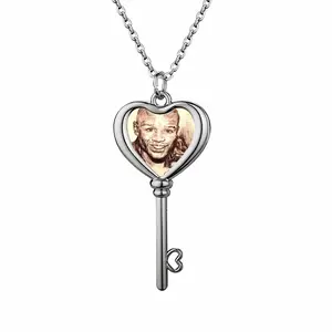 Floyd Mayweather Jr Portrait Heart Shaped Key Necklace