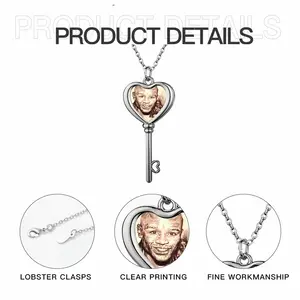 Floyd Mayweather Jr Portrait Heart Shaped Key Necklace