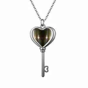 Alien Sun Spider Heart Shaped Key Necklace