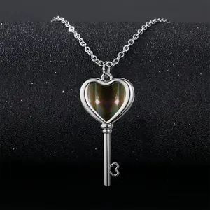 Alien Sun Spider Heart Shaped Key Necklace