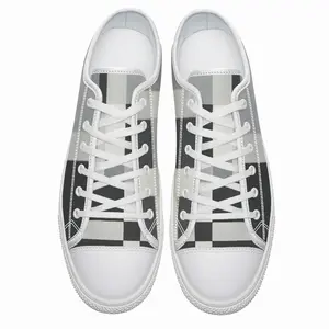 Men Shades Of Grey Retro Canvas Shoes