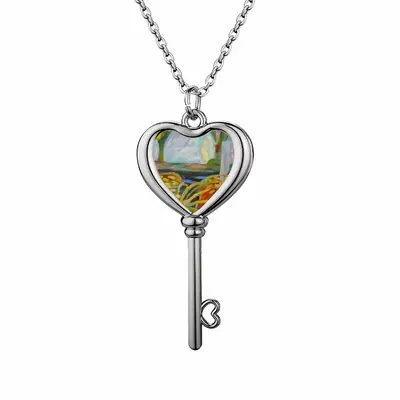 Autumnoctober Heart Shaped Key Necklace