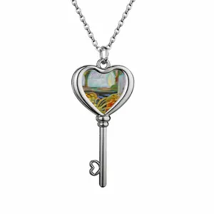 Autumnoctober Heart Shaped Key Necklace