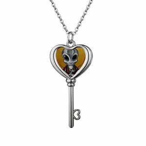 Icon Of Alien Enki Heart Shaped Key Necklace