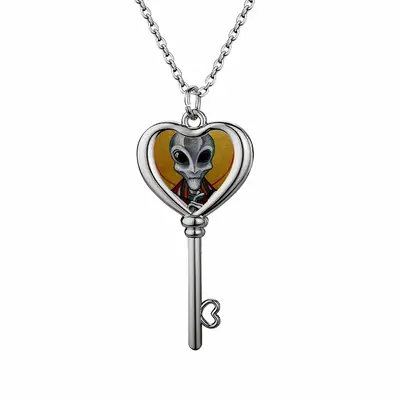 Icon Of Alien Enki Heart Shaped Key Necklace