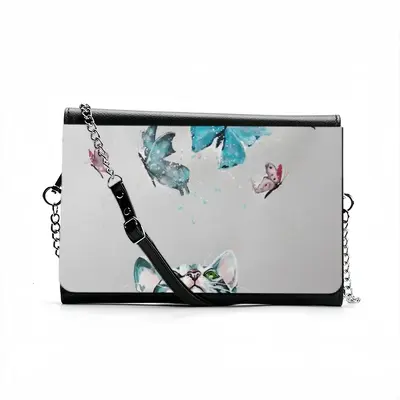 Cat And Butterflies Multifunctional Shoulder Bag