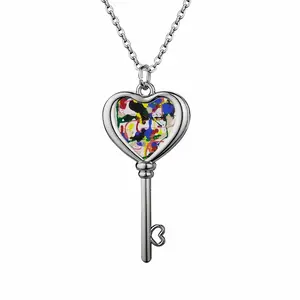 You Are The One Who Observes Heart Shaped Key Necklace