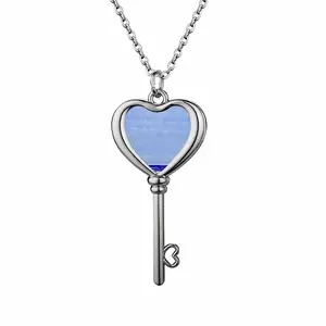 Where We Used To Scream Heart Shaped Key Necklace