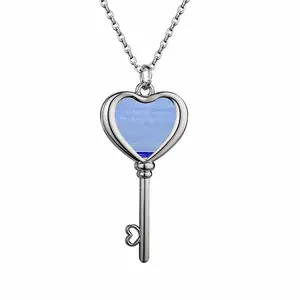 Where We Used To Scream Heart Shaped Key Necklace