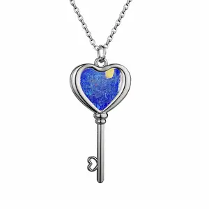 The Sun Of The Night Heart Shaped Key Necklace