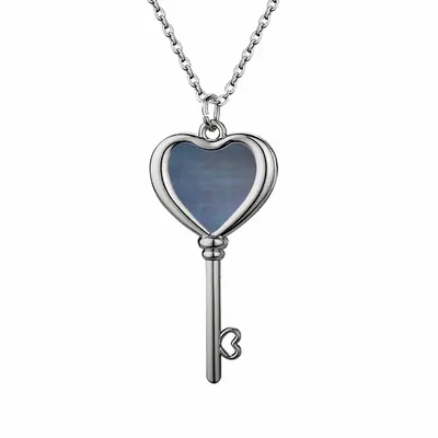 Midnight Stroll Heart Shaped Key Necklace