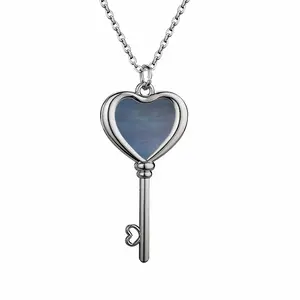 Midnight Stroll Heart Shaped Key Necklace