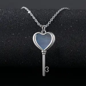 Midnight Stroll Heart Shaped Key Necklace