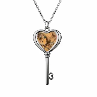 Devotion Prints Heart Shaped Key Necklace