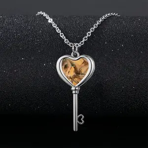 Devotion Prints Heart Shaped Key Necklace