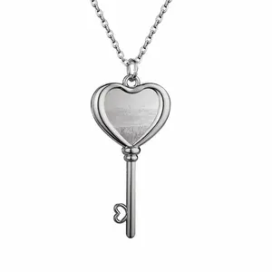 Almost Quiet Heart Shaped Key Necklace