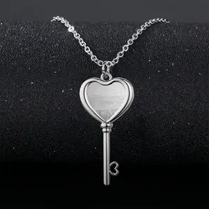 Almost Quiet Heart Shaped Key Necklace