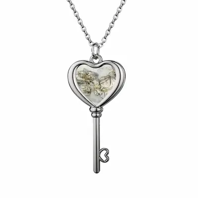 Still Life Ii Heart Shaped Key Necklace