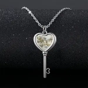 Still Life Ii Heart Shaped Key Necklace