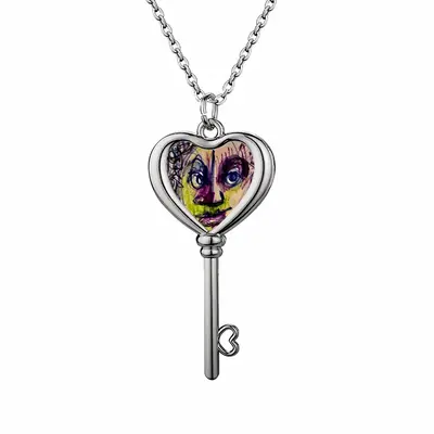 Stressed Out Heart Shaped Key Necklace