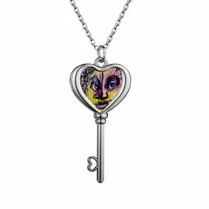 Stressed Out Heart Shaped Key Necklace