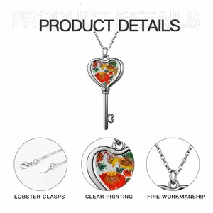 Caring Mother Heart Shaped Key Necklace