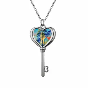 A Cooling Place Heart Shaped Key Necklace