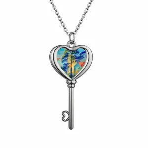 A Cooling Place Heart Shaped Key Necklace