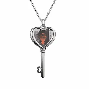 Fear Heart Shaped Key Necklace